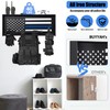 BUYYAH Wall Mounted Police Gear Rack, Tactical Duty Gear Rack