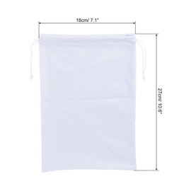 PATIKIL Ski Goggle Bag, 7.1"x10.6" Microfiber Snow Goggles Case Cover Soft Storage Sleeve Drawstring Pouch for Sunglasses Glasses Eyeglasses Camera Lenses White