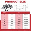 350pcs Spring Wave Washer Gasket Assortment Kit, M3 M4 M5