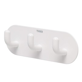 Tiger Rondo Hook Rail Stainless Steel White Easy to Install by Gluing