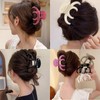 3 PCS Large Hollow Hair Clips, Retro Acrylic Letter Hairpin