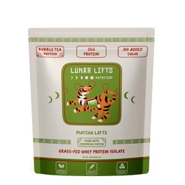 Lunar Lifts Nutrition Matcha Latte - Boba Tea Protein Powder | 26g Whey Protein Isolate Matcha Powder | Ceremonial-Grade Matcha Bubble Tea Protein Powder | No Added Sugar & Artificial Ingredients