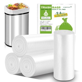 2.6 Gallon Clear Small Trash Bags - Small Garbage Bags For Bathroom Can 100 Counts Mini Kitchen Waste Basket Plastic Unscented Office Car Liners Strong Thick Acqkunlo