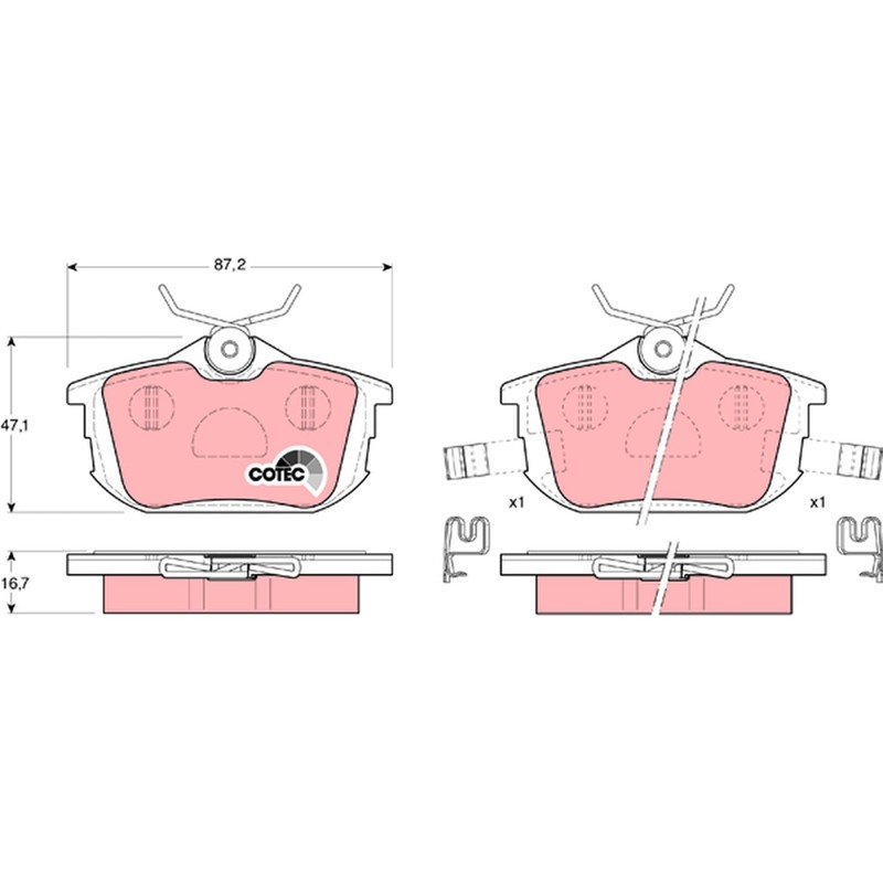 TRW GDB1314 Brake Pad