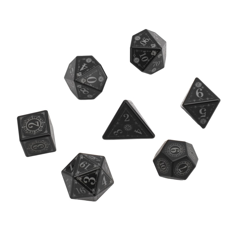 7pcs Electronic Dice LED Rechargeable with Charging Compartment Light Up