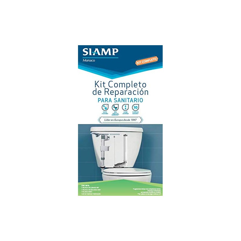 KIT COMPLETO DE REPARACIÓN PARA SANITARIO MARCA SIAMP 99TK
