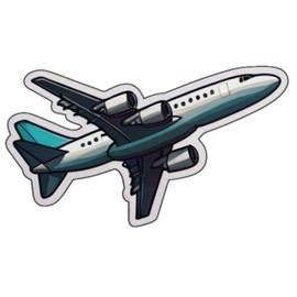 3pcs Plane Stickers for 3in Water Bottles, Waterproof Stickers for Computers, laptops, Phone Cases, Skateboards, Hats, Luggage Stickers..(MB8)