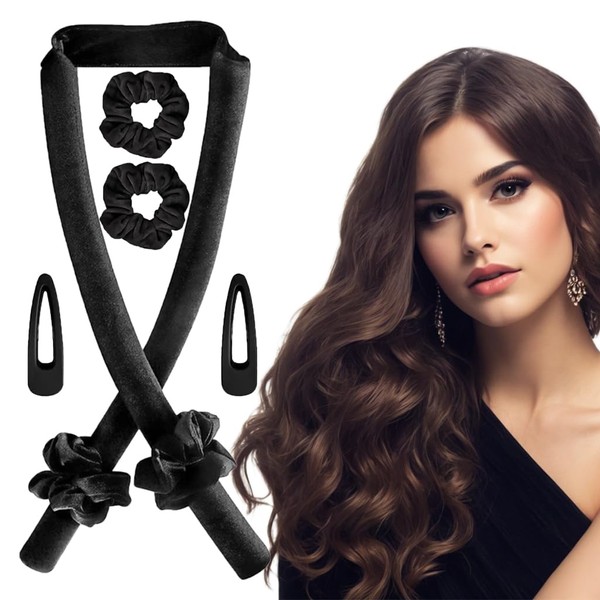 Non-slip velvet ribbon for perfect curls without heat