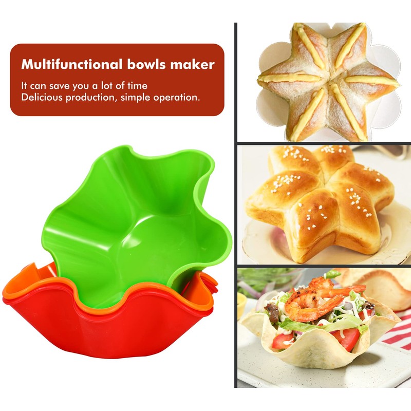 Koluti Nonstick Silicone Tortilla Shell Maker Set of 3, Colorful