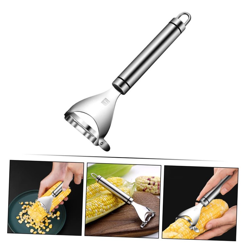 iplusmile Stainless Steel Corn Peeler Tool Ergonomic Kitchen Gadget for