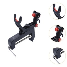 Toysmith Crushable Fishing Rod Holder Adjustable Tripod Fishing Pole Boat Outdoor Boat Stand (Black)