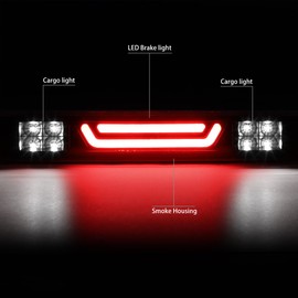DNA MOTORING 3BL-COLO04-3D-LED-BK-SM Black Housing 3D LED High Mount 3rd Third Brake Light [Compatible with 04-12 Colorado / 04-12 Canyon / 06-08 I-Series]
