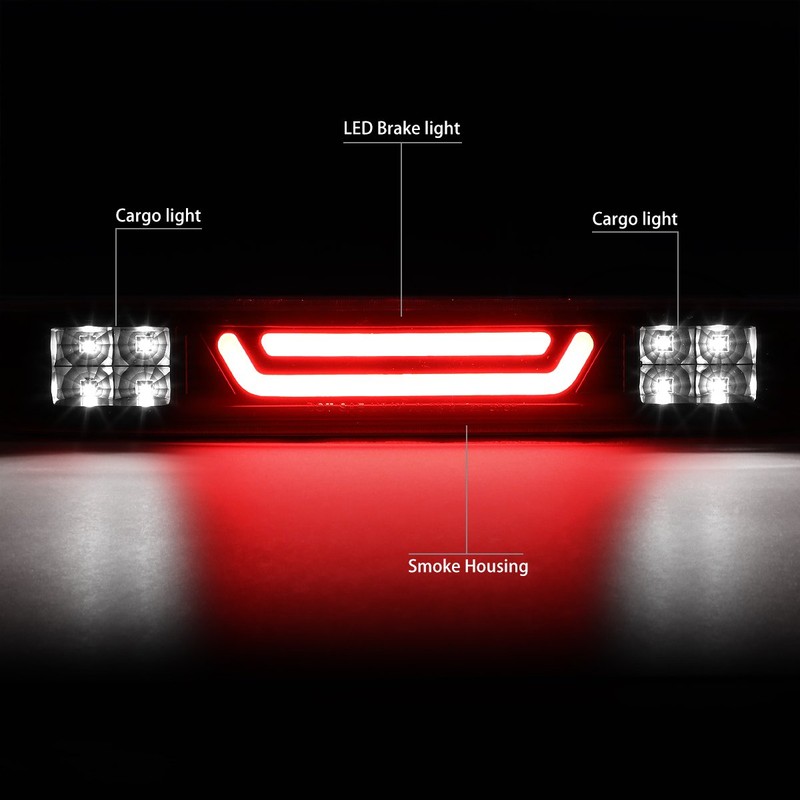 DNA MOTORING 3BL-COLO04-3D-LED-BK-SM Black Housing 3D LED High Mount 3rd