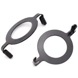 E26 Phenolic Socket Lamp Harp Saddle Base, OZXNO 2 PCS Lampshade Holder Non-slip UNO Collar Ring Adapter for E26 Threaded Base, 1-7/16" (36 mm) Black