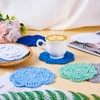 Handship 4 Inch Winter Crochet Lace Coasters Set of 12,