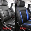 JOJOBAY Chevy Silverado Seat Covers,Leather Seat Covers for GMC Sierra,Custom