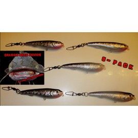 Fire Water Marine 5 [Five] Dragon SHAD Demon in LINE Catfish/Striper DRAGGING Drift Float Floater Carolina RIG