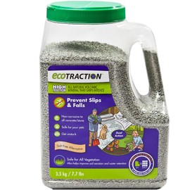 EcoTraction ET3RJ All-Natural Volcanic Mineral Ice Traction Granules, 7.7-Pound Jug