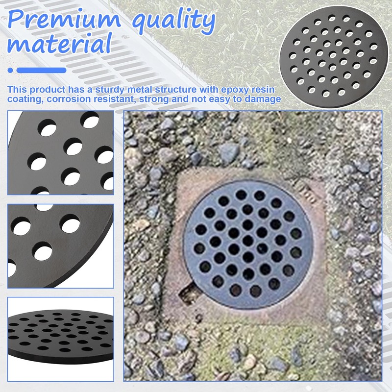 846-S3PK 5-Inch drain cover Cast Iron Strainer Epoxy Coated, Corrosion