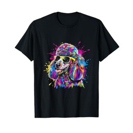 Colorful Poodle Art Dog Lover Poodle Owner Graphic T-Shirt