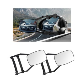 2PCS HD Towing Mirrors,Clamp-on Side Mirror Extensions for Towing & Reducing Blind Spots with Adjustable Mounting Straps,Universal Truck Mirror Extenders Trailer Accessories