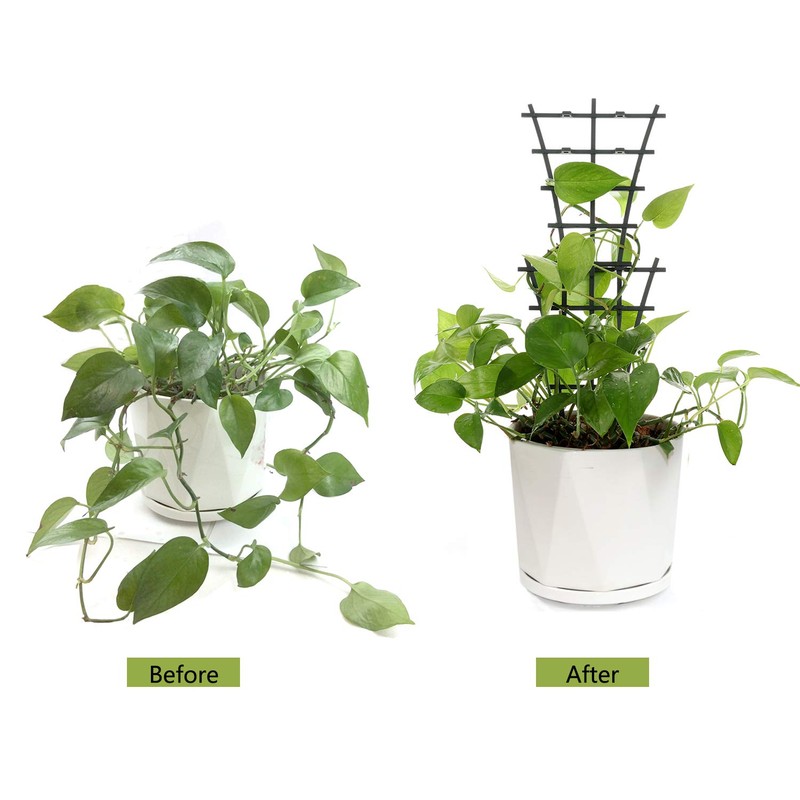 12 Pcs Garden DIY Mini Climbing Trellis Plastic Superimposed Potted