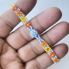 Daisy Beaded Flower Bracelet Blue