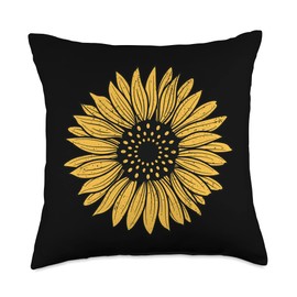 Smarty Pants Designs Sunflower, Flower Graphic Inspirational Summer Throw Pillow, 18x18, Multicolor