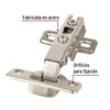 Hermex BIDI-110C, Bisagras bidimensional, 110°, cobertura completa, bolsa 2pzas
