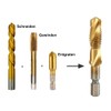 ZFYQ Drill Tap Bits Set 1/4" HSS Thread Cutting Tool