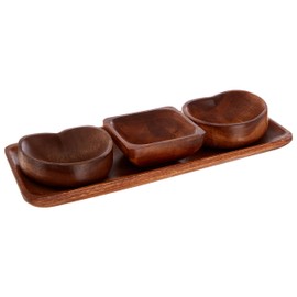 Premier Housewares Socorro Serving Dish Set - 5 x 36 x 15 cm, Acacia Wood