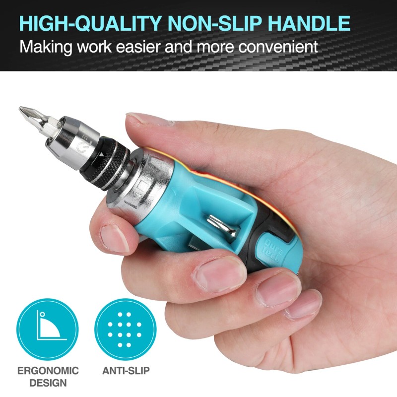 DURATECH Stubby Ratcheting Screwdriver 12-in-1 Multibit Short Screw Drivers New