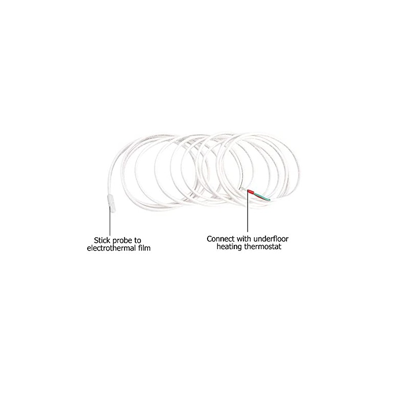 FTVOGUE 3 Meters Underfloor Heating Probe Floor Temperature Sensor Probe