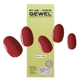 By Me & Crew Gewel Spicy Red Semicured Gel Nails Sticker Kit