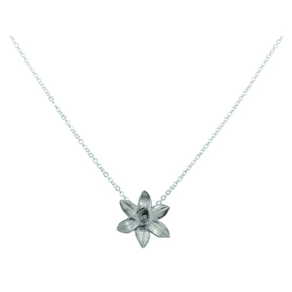 10th Anniversary Flower Daffodil Pendant - Made from 100% Pure