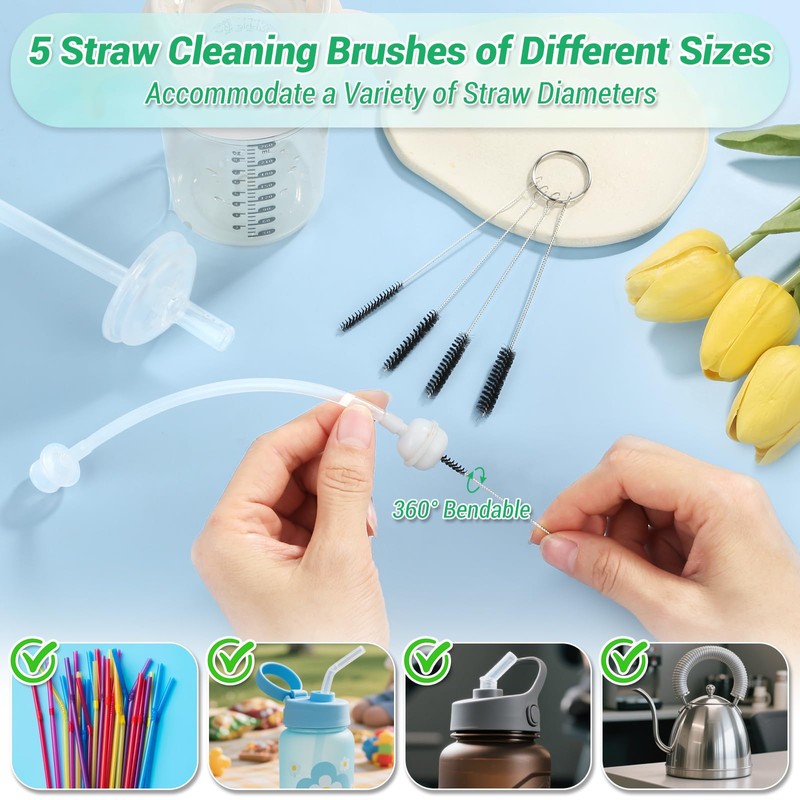 MAPVOLUT 50-in-1 Shower Head Cleaner Kit with Stainless Steel Needles
