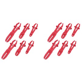 12 Pack Hose Clamp Pliers,Line Clamps Pinch Pliers for Brake Hoses, Fuel Hoses,Gas Lines,Coolant Hoses,Radiator Hoses