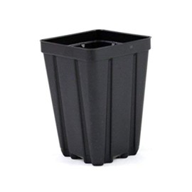 Grower's Solution Square Greenhouse Pots 3.5 inch x 5 inch- Black - Plastic - Deep - Qty 50
