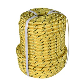 LiGuVCY High Strength Polyester Rope, 1/2IN x 100FT, Arborist Bull Rope for Tree Working, Swing, Camping (Yellow)