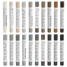 uxcell Furniture Repair Wax Crayons Kit, 20Pcs - Wood Filler Stick, Touch Up Furniture Markers - for Scratches Holes Tables Desks Wooden Floor Laminate Covers, Gray Series