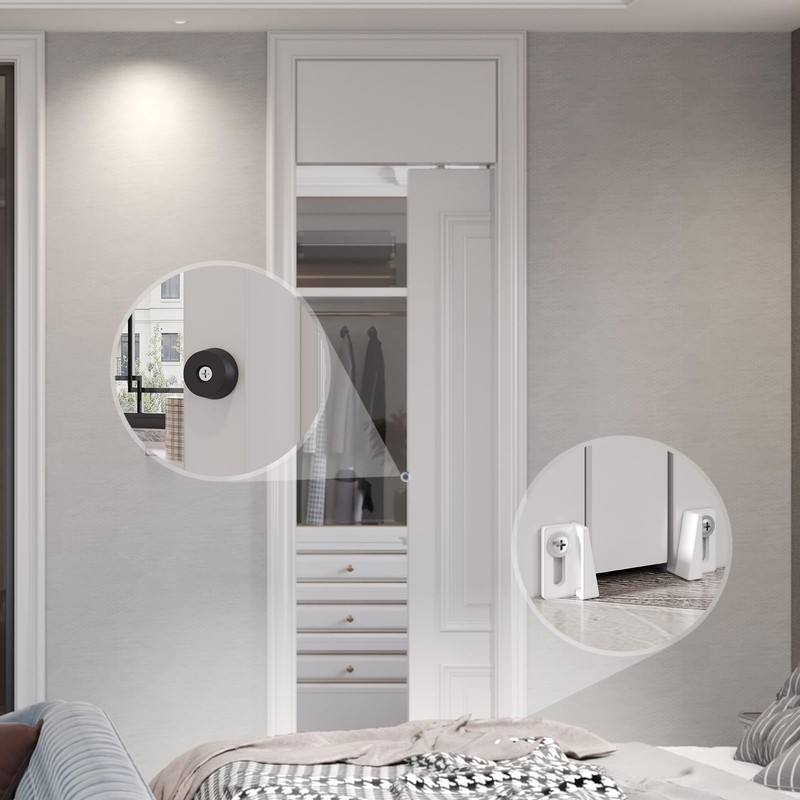 FINOSEN 4FT Commercial Grade Sliding Pocket Door Hardware Track Kit,Top