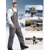 FREE SOLDIER Men's Insulated Waterproof Snow Bibs Ski Overalls(Charcoal Gray,M/30L)