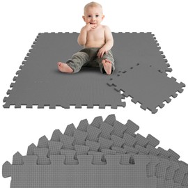 LittleTom 9 Teile Spielmatte Baby Puzzlematte ab Null - 30x30 Krabbelmatte Baby - Spielmatte Kinder Babydecke Spieldecke - Bodenmatte Kinderzimmer - Activity Babymatte Bodenschutzmatte Baby Spielzeug