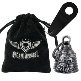 Dream Apparel Motorcycle Bell Guardian Angel Drive Away Gremlin, Biker Bell for Men Women Rider Riding with Hanger, Good Luck Gift Accessories
