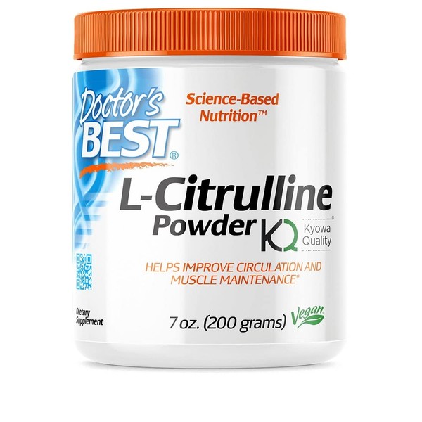 Doctor's Best L-Citrulline (L-Citrulline), High dose, 200g Vegan Powder, Amino Acid, Laboratory Tested, Gluten-Free, Soy-Free, Vegetarian, Non-GMO