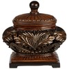 Weldona 9" High Vine and Leaf Wood Finish Jar with