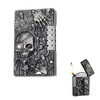 Cool Engraved Skull Lighter - Creative Grinding Wheel Butane Lighter,