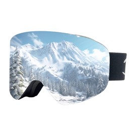 KOLKOL OTG Ski Goggles for Men Women& Youth, Anti Fog Snow Goggles 100% UV400 Protection (A1-REVO Silver Lens Vlt11%)