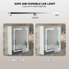 Mepplzian Large LED Bathroom Mirror Cabinet Touch Switch 3 Colors