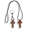 MRRSIWEI Black Walnut Cross My Heart, Handheld Wooden Cross Cross